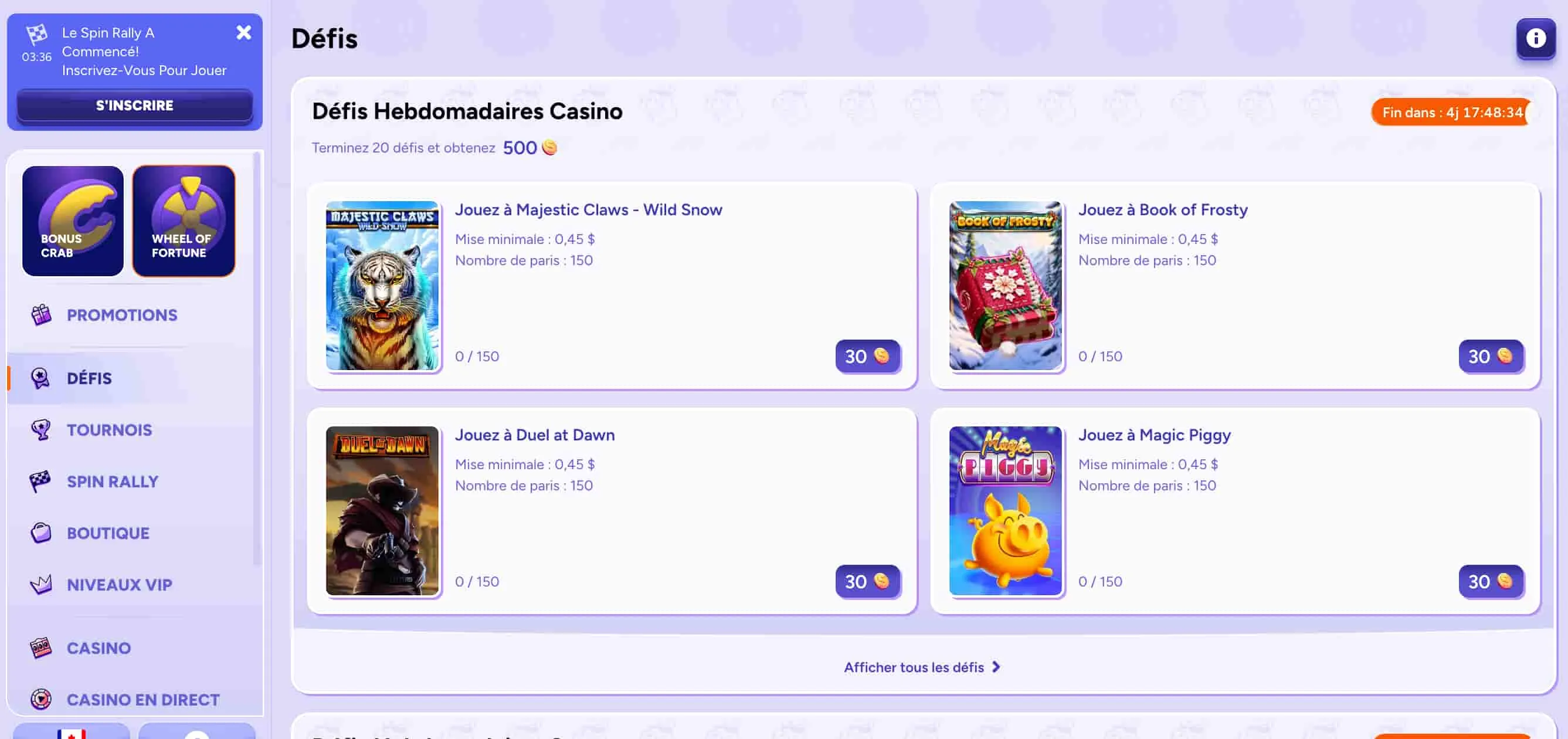 Portail Mobile SpinBara Casino